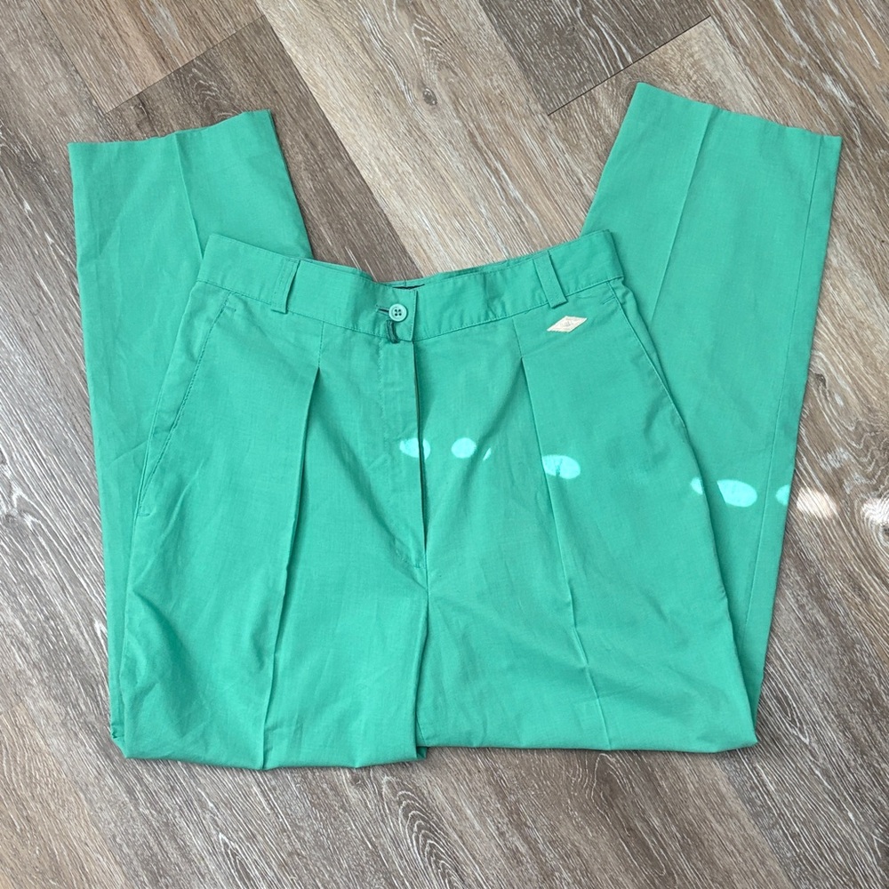 Vintage Ball High Waisted Green Dress Pants